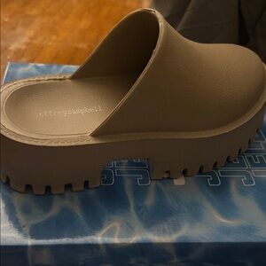 Jeffrey Campbell Beige Platform Mules